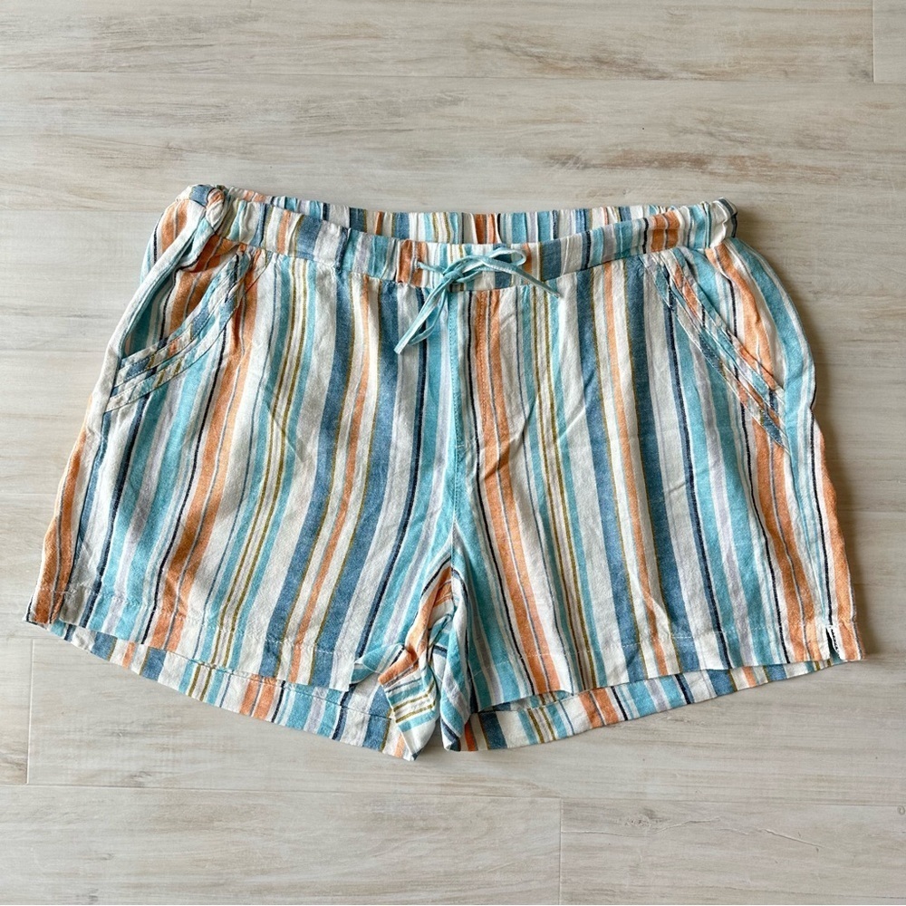 Briggs Striped Linen Blend Shorts - Picture 1 of 5